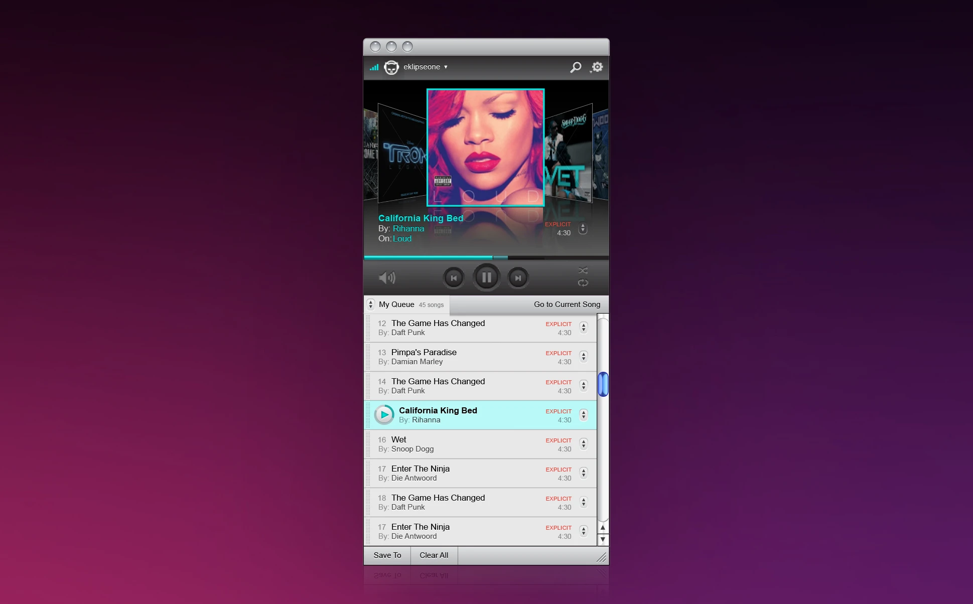 Napster Music Interface Design