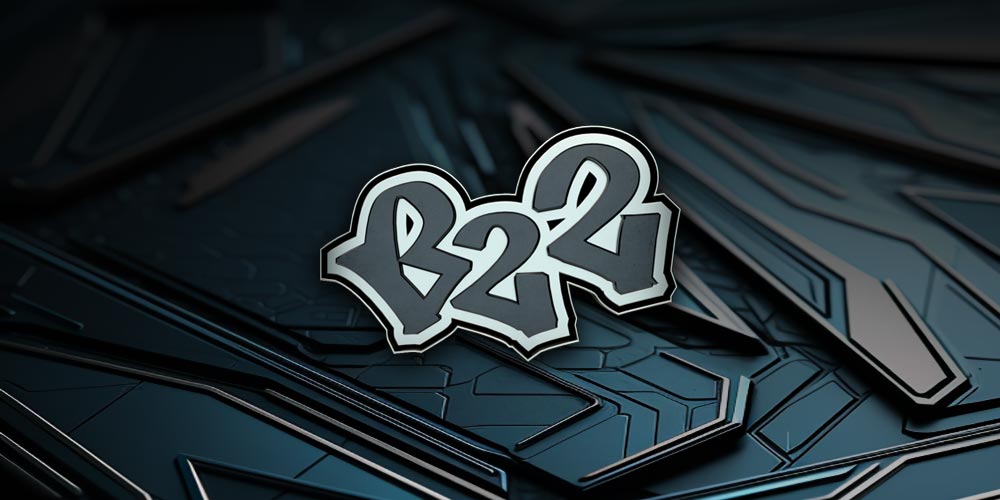 Brand22 B22 Logo on 3D Rendering Background