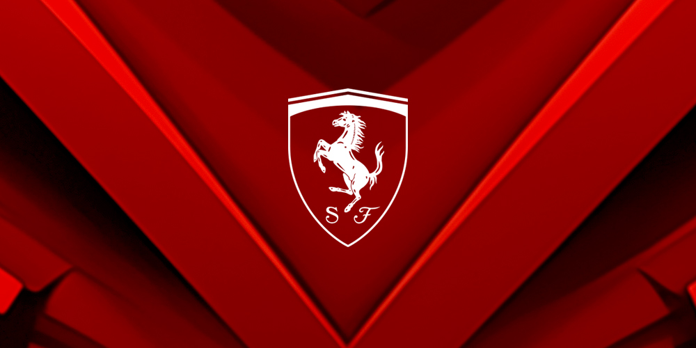 Scuderia Ferrari Logo 3D Rendering Background