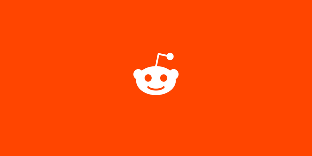 Reddit Logo on Orange Background Rendering